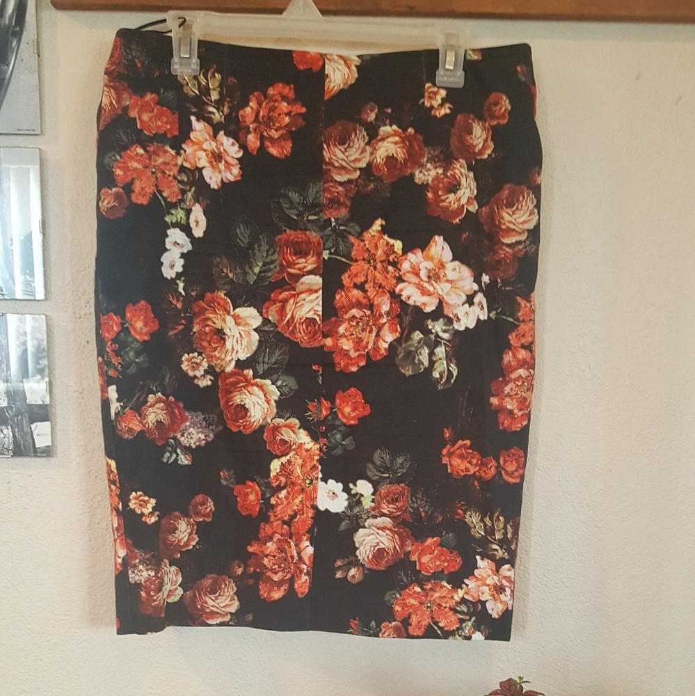 Floral Print Skirt
